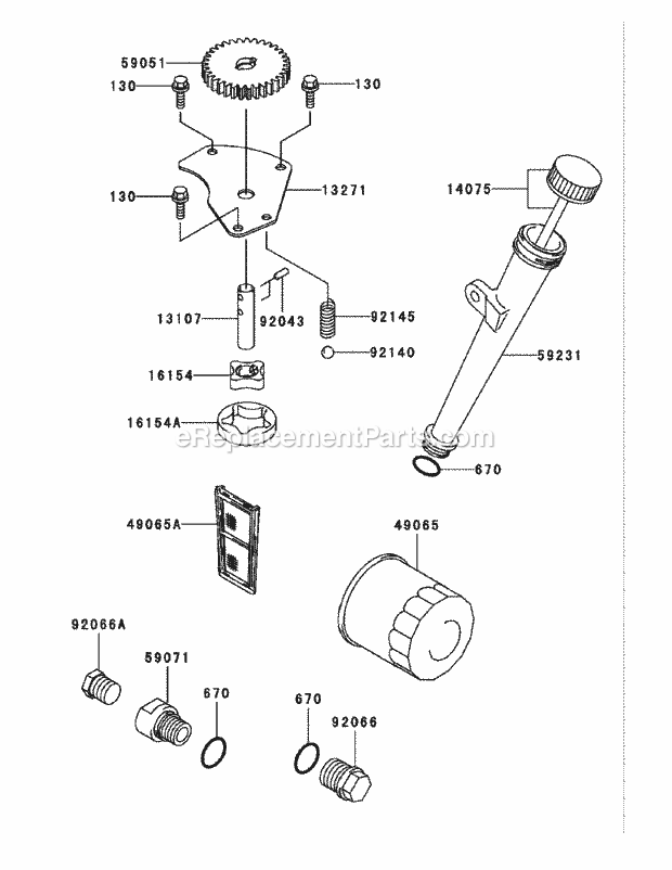 Fh680v-As29 Lubrication Equipment Diagram and Parts List for M54-KW 53AI8CTW750-23HP-OHV Cub Cadet Lawn Tractor